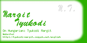 margit tyukodi business card